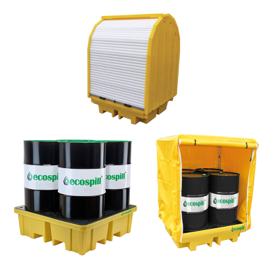 Spill Pallet 4 Drum c/w Grate (P3201315) Four Way Entry