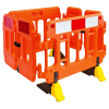 Mergon Folding Barrier with Anti-Trip Feet - Orange - 2 Metres