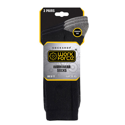 Workforce Lightweight Workwear Socks - 3 Pairs / Size 6-11