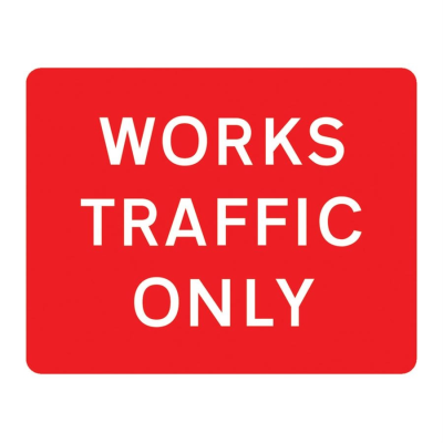 Jazz Sign Plate - Works Traffic Only - 1050 x 750 x 2mm