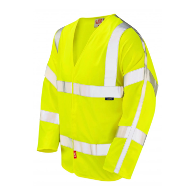 Leo Parkham FR Hi-Vis Long Sleeve Yellow Waistcoat - S