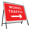 Jazz Sign Complete Riveted - Works Traffic Arrow Right - 1050 x 750mm