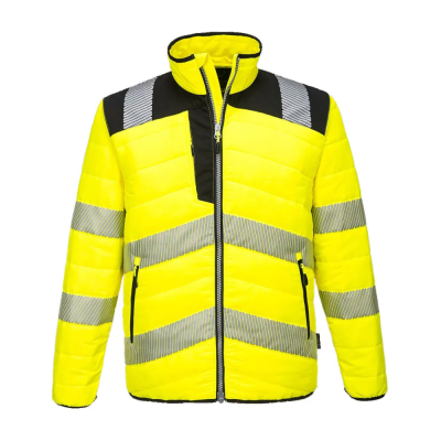 Portwest PW371 Hi-Vis Yellow/Black Baffle Jacket - S
