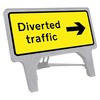 Q-Sign Face Only - Diverted Traffic Arrow Right - 1050 x 450mm