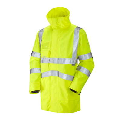 Leo Clovelly 15K Waterproof Breathable Hi-Vis Yellow Anorak - S