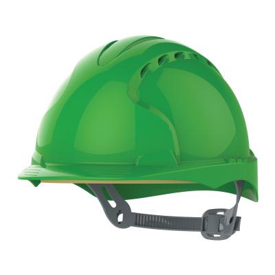 JSP EVO3 Vented Slip Ratchet Safety Helmet - Green