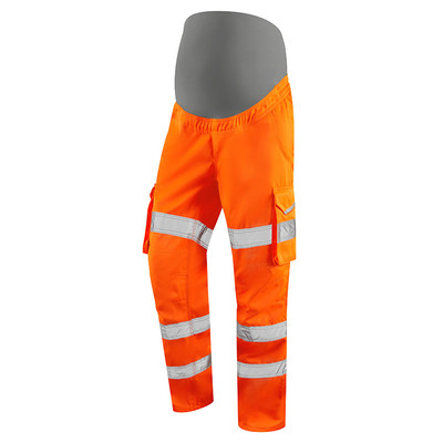 Leo Verity Women's Hi-Vis Orange Maternity Trousers
