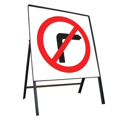 Jazz Square Sign Complete Riveted - No Right Turn - 750mm