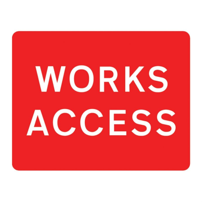 Jazz Sign Plate - Works Access - 1050 x 750 x 2mm