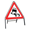 Jazz Triangle Sign Complete Riveted - Slippery Road - 750mm