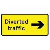 Jazz Sign Plate - Diverted Traffic Arrow Left - 1050 x 450 x 2mm
