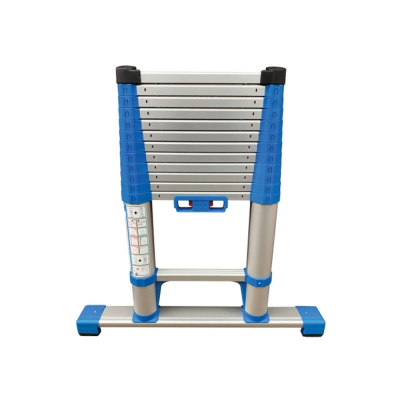 Compactstep L Telescopic Ladder & Stabiliser Bar - 13 Rungs - 3.8 Metres