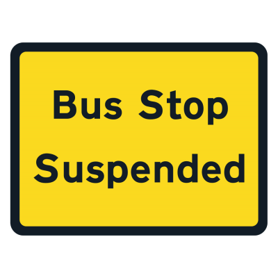 Jazz Sign Plate 300mm Centres - Bus Stop Suspended - 600 x 450mm