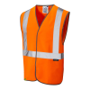 Leo Lapford Rail Hi-Vis Hook and Loop Orange Waistcoat - S