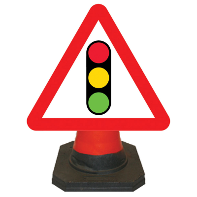 Hangman Triangle Sign Plate - Traffic Light Ahead - 750mm