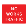 Jazz Sign Plate - No Works Traffic - 1050 x 750 x 2mm