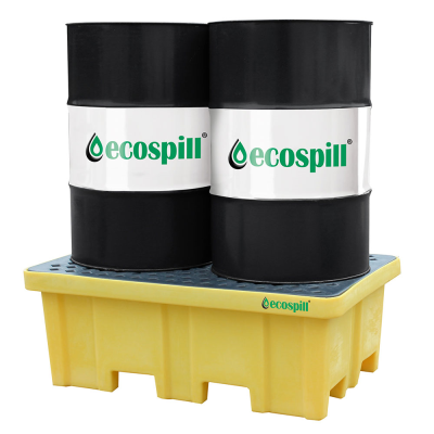 Spill Pallet 2 Drum c/w Grate (P3201290FW) Four Way Entry