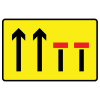 Jazz Sign Plate 300mm Centres - 4 Lane Closure - 1380 x 900mm