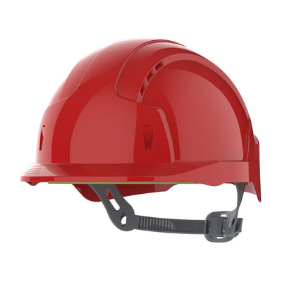JSP EVOLite Vented Slip Ratchet Safety Helmet - Red