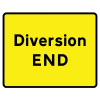 Jazz Sign Plate - Diversion End - 1050 x 750 x 2mm