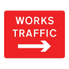 Jazz Sign Plate - Works Traffic Arrow Right - 1050 x 750 x 2mm