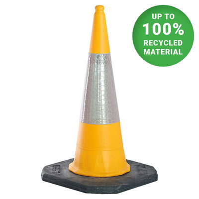 Apollo Yellow 2-Part Traffic Cone c/w D2 Sleeve - 750mm