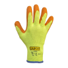 Jafco Fluorescent Yellow Latex Palm Safety Gloves - Medium / Size 8
