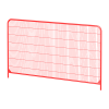 Heras Red Round Top Fencing Panel - 2 x 3.5 Metres