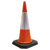 Starlite Orange Traffic Cone with D2 Sleeve - 2 Part - 1 Metre