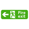 Photoluminescent Fire Exit Left Sign - 600 x 200mm