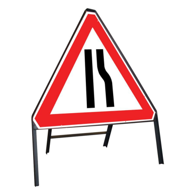 Jazz Triangle Sign Complete Riveted - Road Narrows O/Side - 750mm