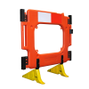 Stacca Barrier with Yellow Anti-Trip Feet - Orange - 1 Metre