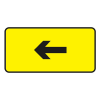 Jazz Supplement Plate 300mm Centres - Arrow Black on Yellow - 860 x 360mm