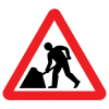 Jazz Triangle Sign Plate - Man at Work - 1200 x 2mm