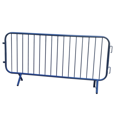 2.3m Blue RAL5012  P/Coat Galv Pedestrian Barrier c/w FiX FT
