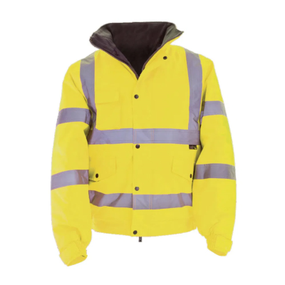 Waterproof Hi-Vis Yellow Bomber Jacket - S