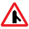 Jazz Triangle Sign Plate 300mm Centres - Traffic Merges From The Right - 750mm