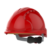 JSP EVO3 Vented Wheel Ratchet Safety Helmet - Red