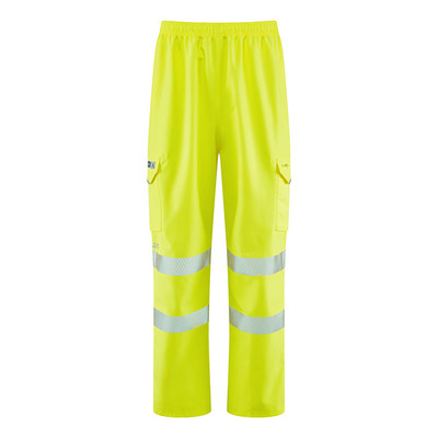 Leo Instow 15K Waterproof Breathable Hi-Vis Yellow Cargo Overtrousers