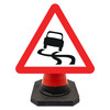 Hangman Triangle Sign Plate - Slippery Road - 750mm