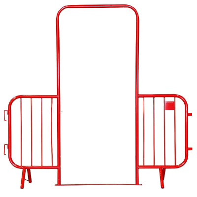 Metal Entrance Barrier With Gate - Red - 2.3 Metres