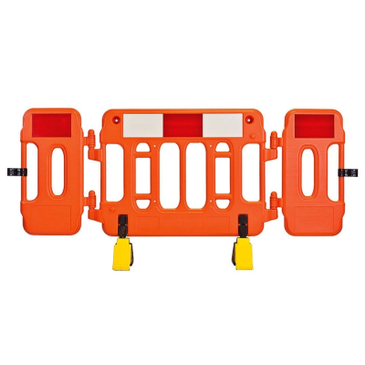 Mergon Folding Barrier with Anti-Trip Feet - Orange - 2 Metres