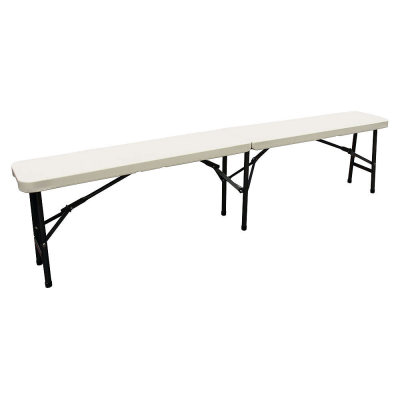 Plastic Foldable Bench - 6ft - White