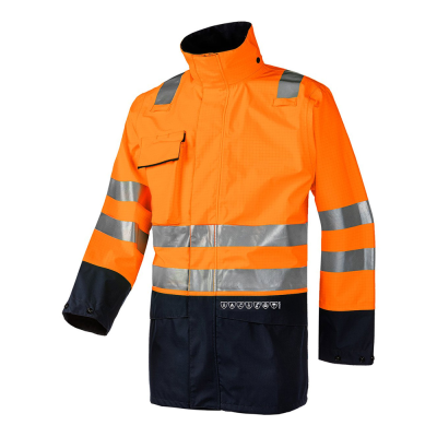 Sioen Kaldvik FR AS Arc Waterproof Breathable Hi-Vis Orange Jacket - S
