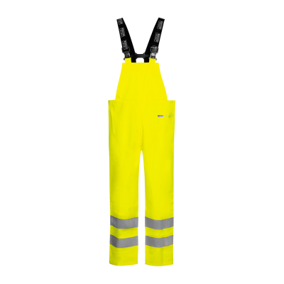 Lyngsoe FR-LR59 FR AS Waterproof Hi-Vis Bib Trousers - Yellow / S