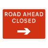 Jazz Sign Plate 300mm Centres - Road Ahead Closed Arrow Right - 1050 x 750mm