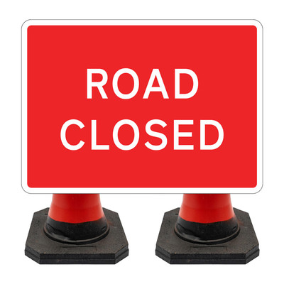 Hangman Sign Plate - Road Closed - 1050 x 750mm