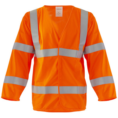 Jafco FR Velcro Hi-Vis Long-Sleeved Waistcoat - Orange