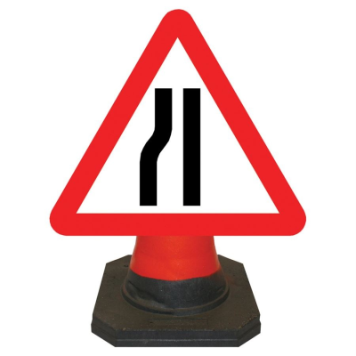 Hangman Triangle Sign Plate - Road Narrows N/Side - 750mm