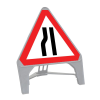 Q-Sign Triangle Face Only - Road Narrows N/Side - 750mm